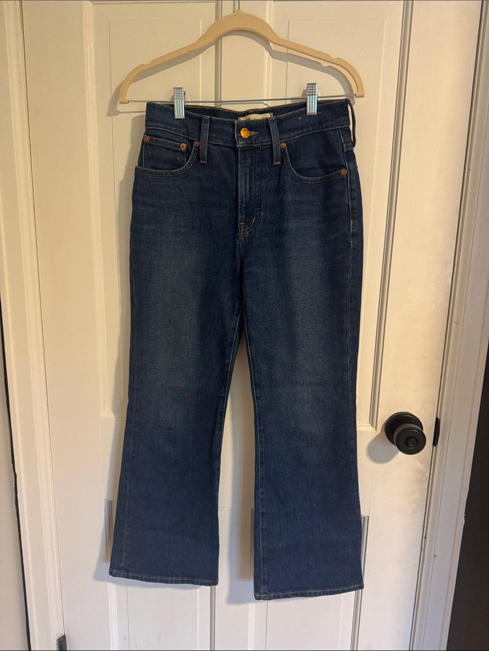 Madewell The Perfect Vintage Flare Crop Jean. Size 25 Petite